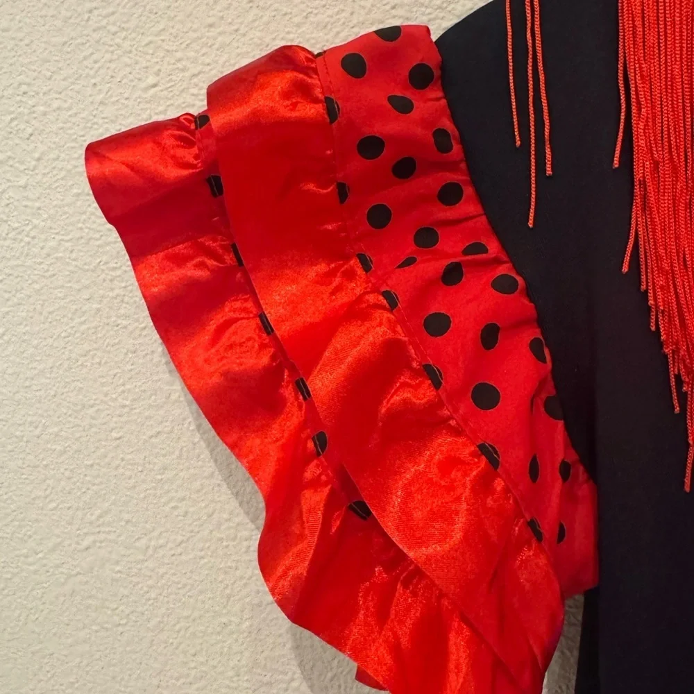 Red Black Polka Dot Flamenco Dress Costume